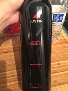 Paso Robles Justin Vineyards Cabernet Sauvignon 2014